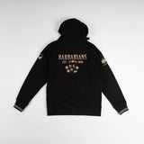 Sweat zippé noir à capuche Barbarians multi-nation BACK TO LEGEND (vêtement à plat de dos)