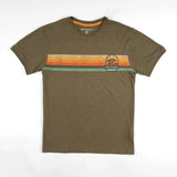 T-shirt expédition kaki col rond pour homme BACK to LEGEND (vêtement à plat de face)