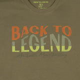 T-shirt kaki à col rond pour homme BACK TO LEGEND (zoom print poitrine)