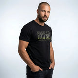 T-shirt homme noir col rond BACK TO LEGEND