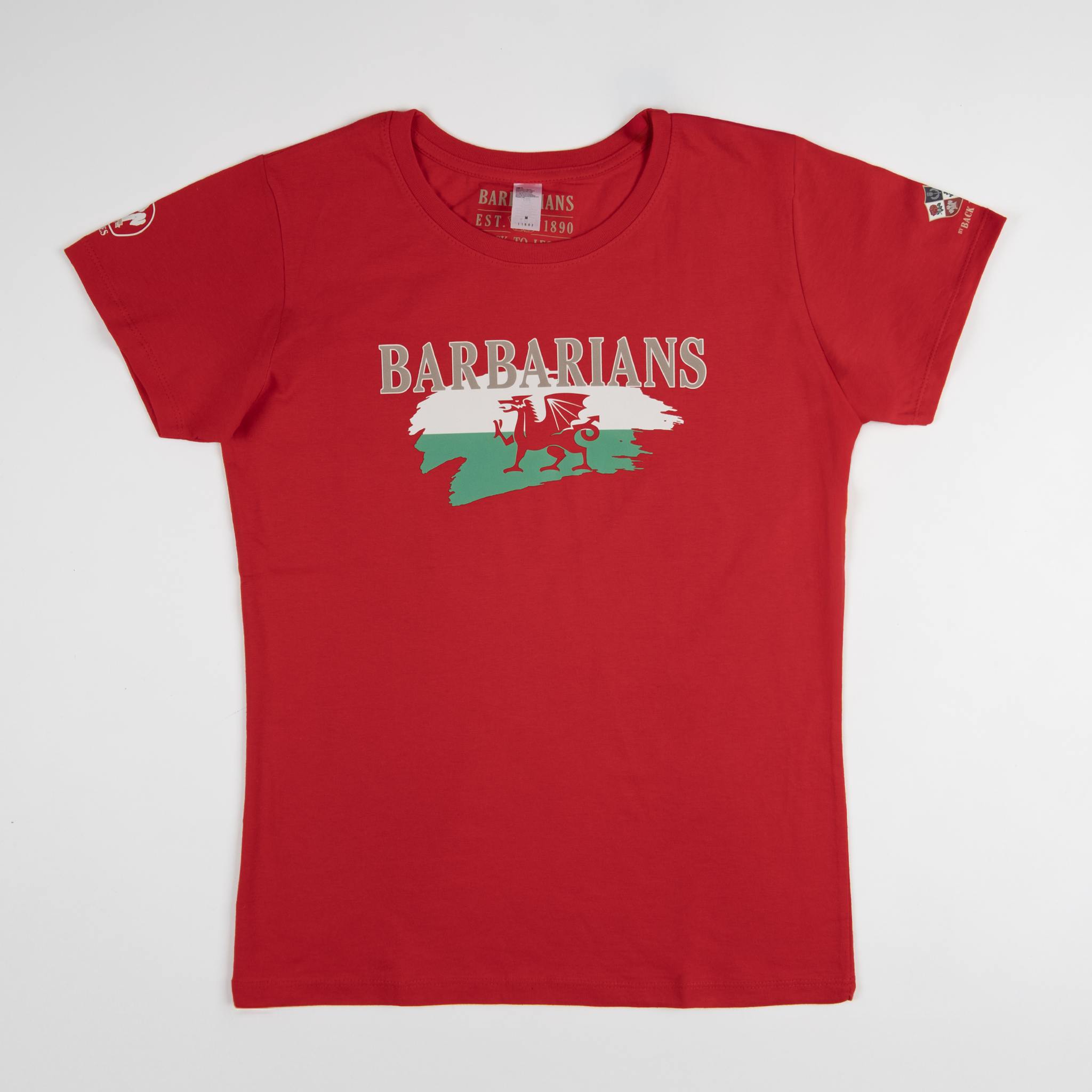 T-shirt Barbarians rouge à manches courtes pour femme BACK TO LEGEND (vêtement de face)
