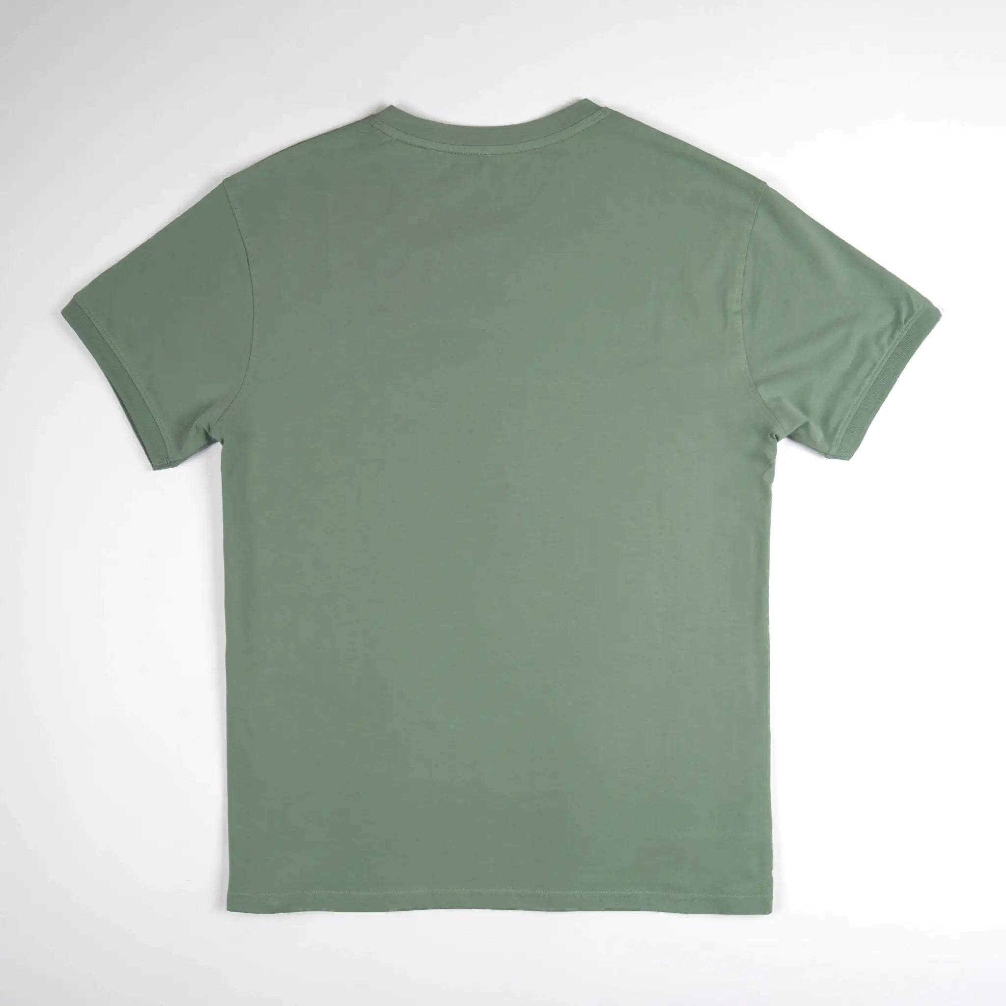 T-shirt homme vert écume col V BACK TO LEGEND (vêtement à plat de dos)