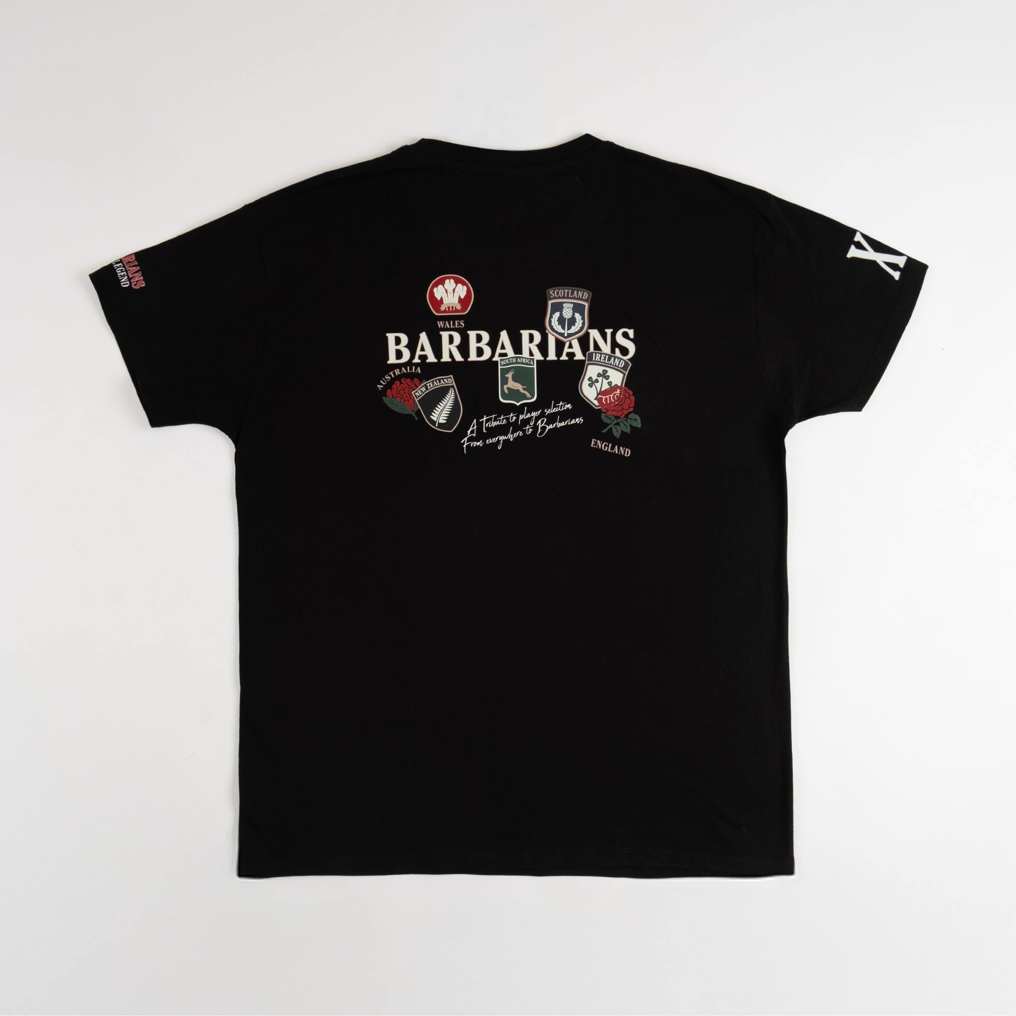 T-shirt manches courtes XV Barbarians noir pour homme BACK TO LEGEND (vêtement de dos)