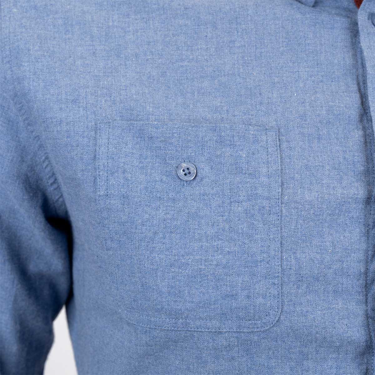 Chemise Manches Longues Flanelle - Bleu A722CL06-BL3-M - Blacks Legend