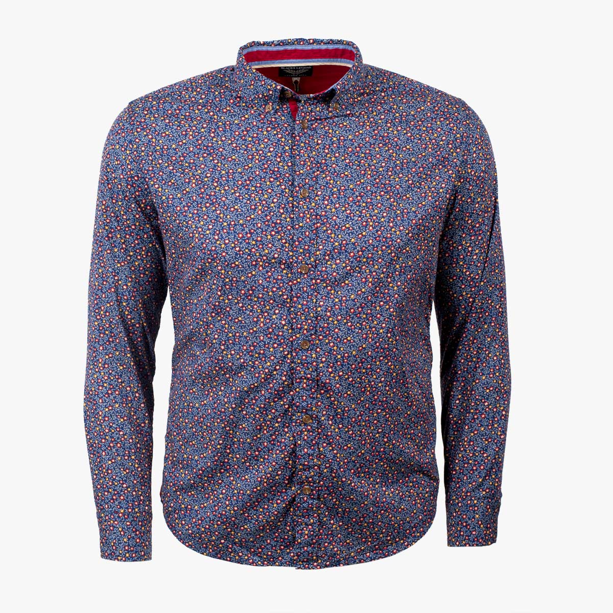 Chemise manches longues fleurie A122CL70-BL8-S#41579 - Blacks Legend