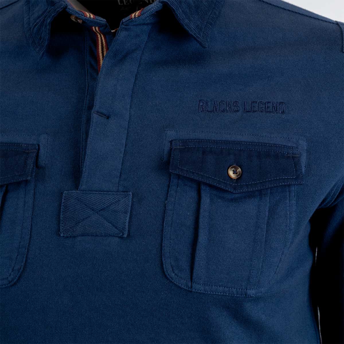 Polo Double Poche Bleu A722PL14-BL8-S - Blacks Legend