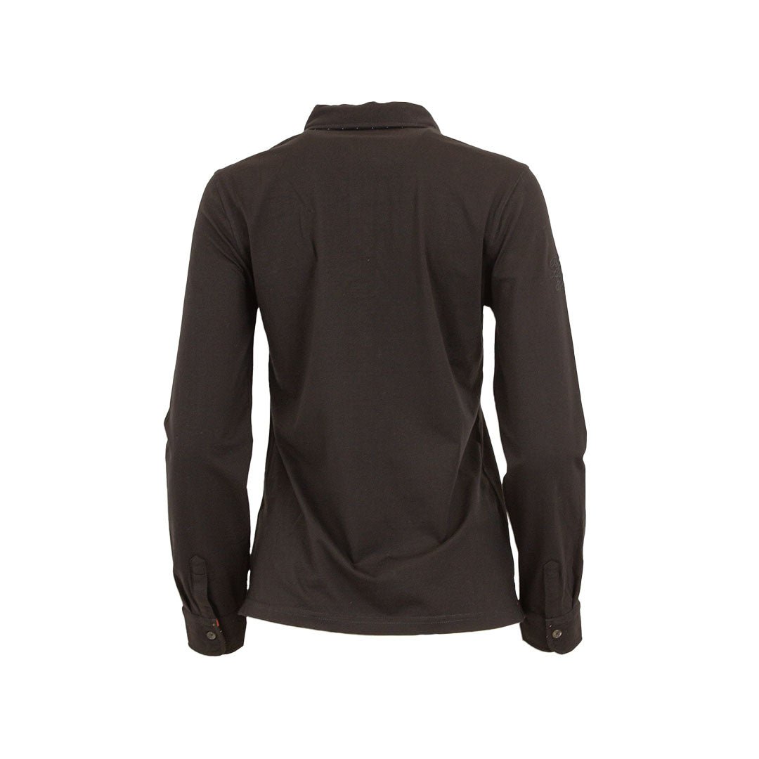 polo manches longues femme noir A612PLW03-NO9-36#40569 - Blacks Legend