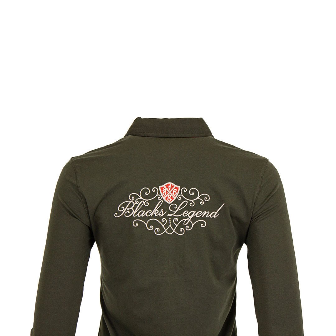 Polo femme vert kaki à manches longues Blacks Legend