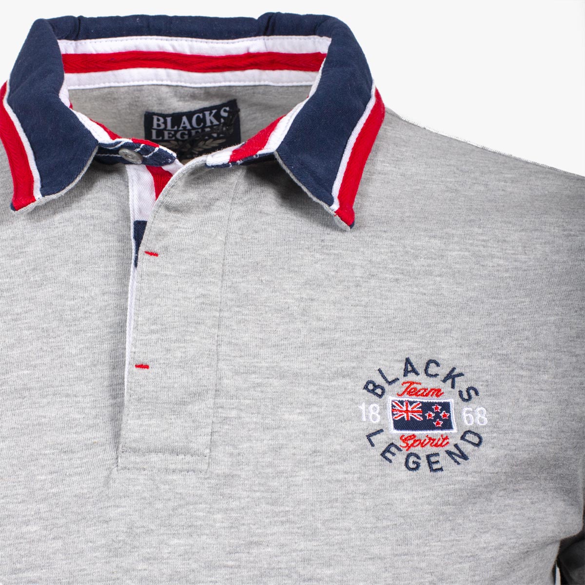 Polo Numéro 10 - Manches Courtes - Gris A612PC19-GR2-S - Blacks Legend