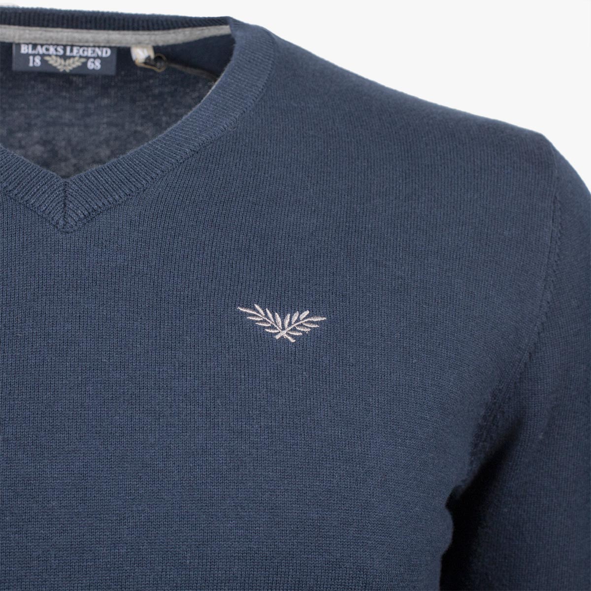 Pull Col V - Cachemire et Coton A612KN20-BL6-M - Blacks Legend