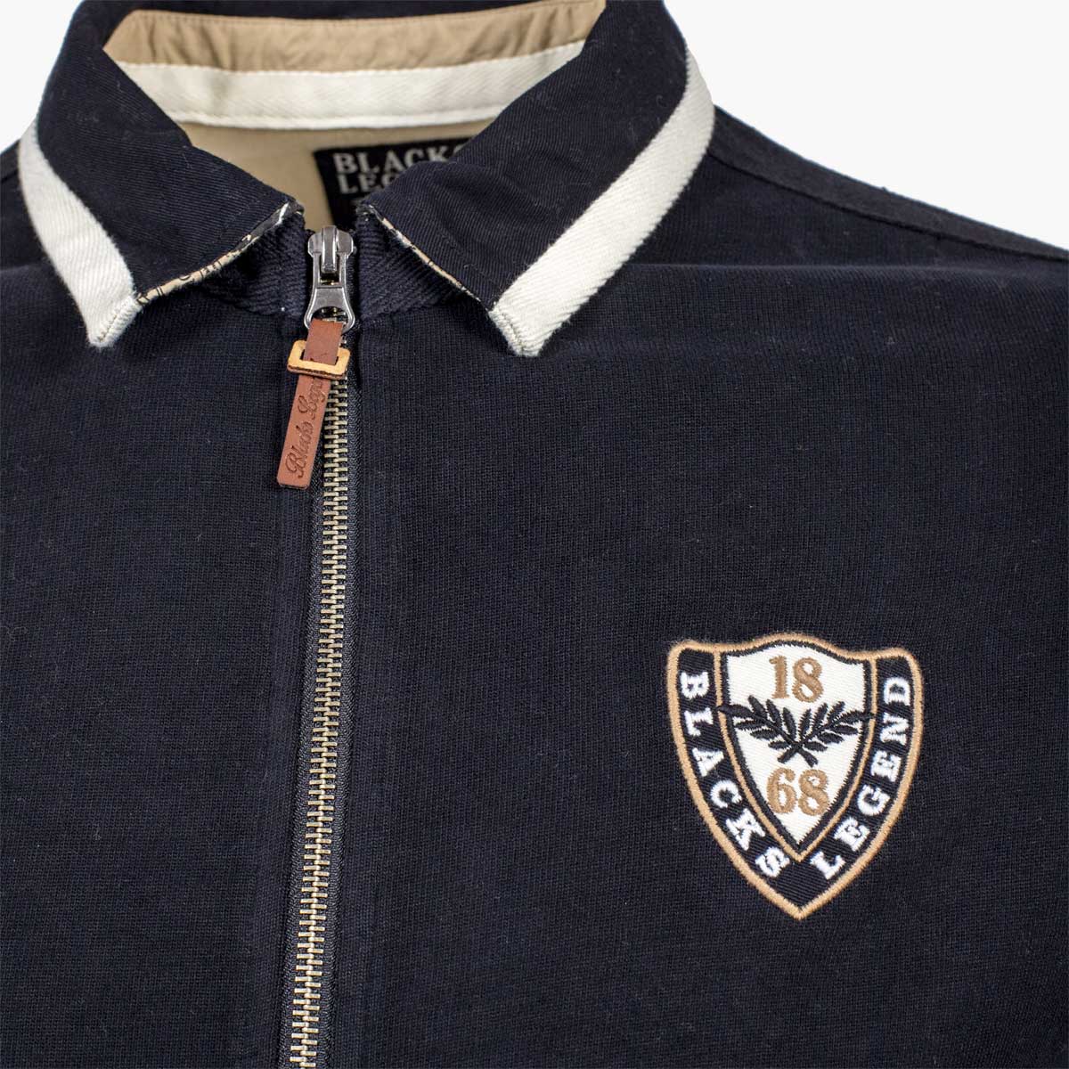 Sweatshirt Col Polo - Noir A612SW03-NO9-S - Blacks Legend