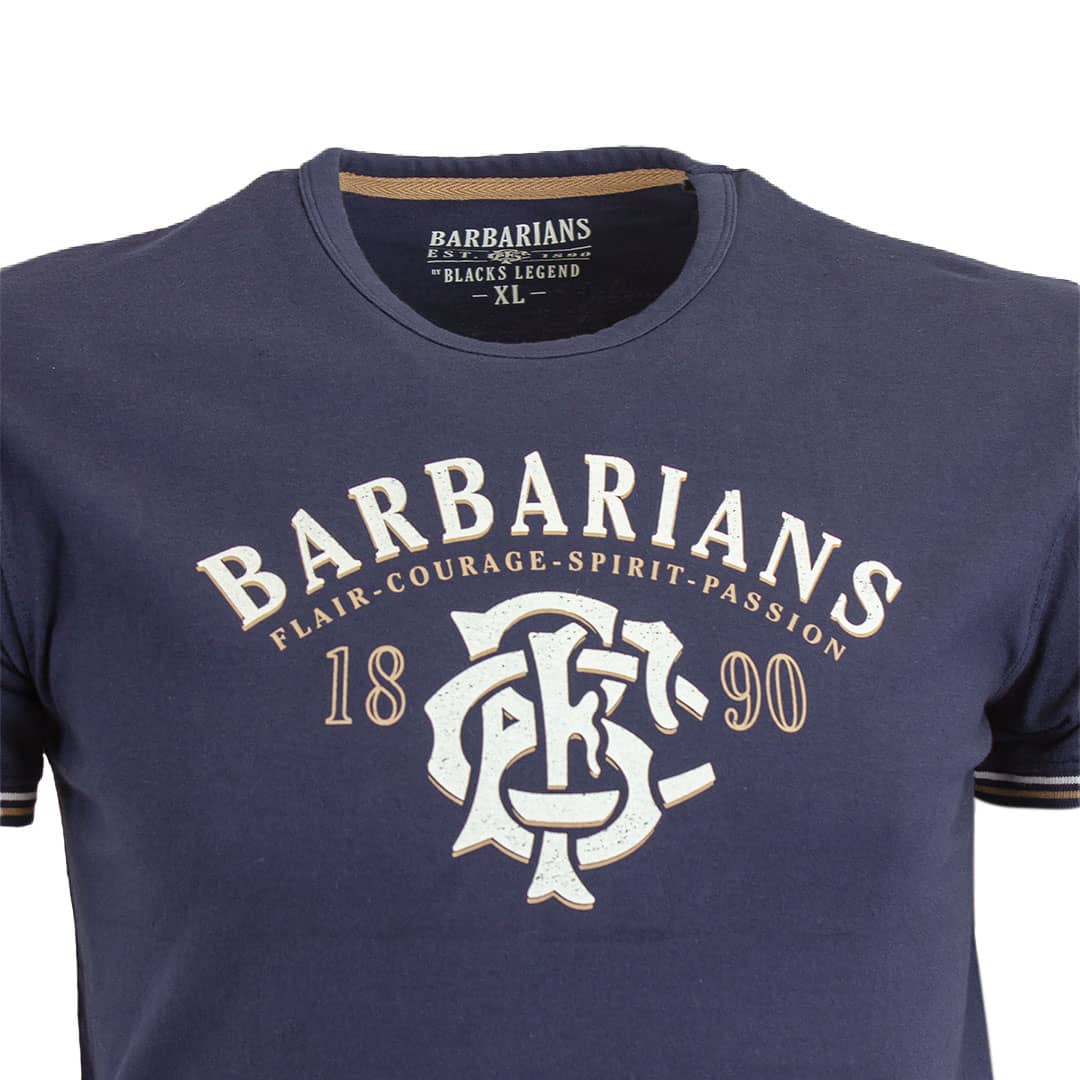 T-shirt Barbarians BFC bleu marine (Zoom impression)